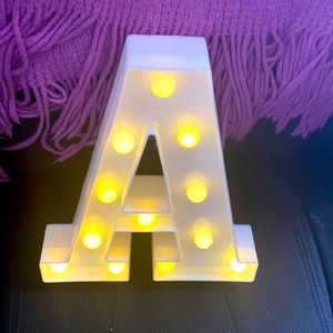 Light up Letter A battery operated